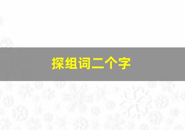 探组词二个字