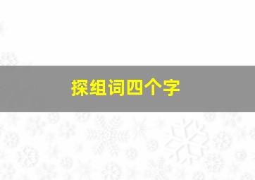 探组词四个字