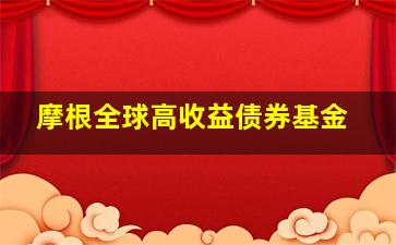 摩根全球高收益债券基金