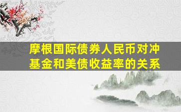 摩根国际债券人民币对冲基金和美债收益率的关系