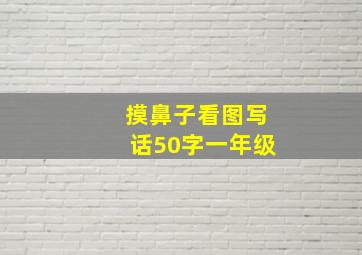 摸鼻子看图写话50字一年级