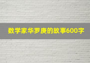 数学家华罗庚的故事600字