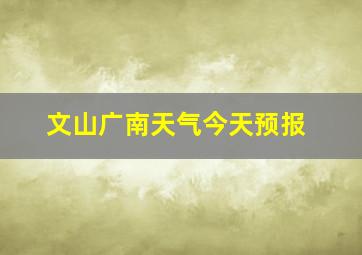 文山广南天气今天预报