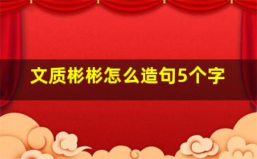 文质彬彬怎么造句5个字