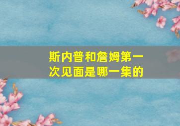 斯内普和詹姆第一次见面是哪一集的