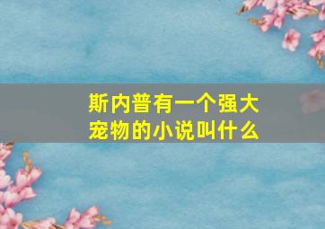 斯内普有一个强大宠物的小说叫什么