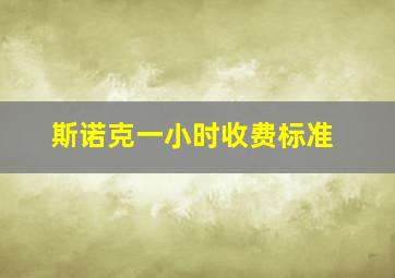 斯诺克一小时收费标准