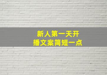 新人第一天开播文案简短一点