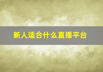 新人适合什么直播平台