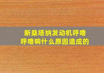 新桑塔纳发动机呼噜呼噜响什么原因造成的