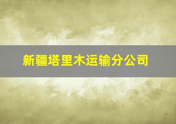 新疆塔里木运输分公司