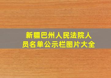 新疆巴州人民法院人员名单公示栏图片大全