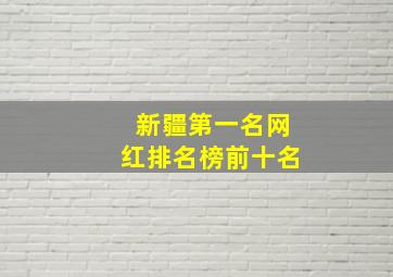 新疆第一名网红排名榜前十名