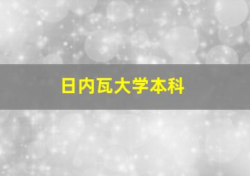 日内瓦大学本科