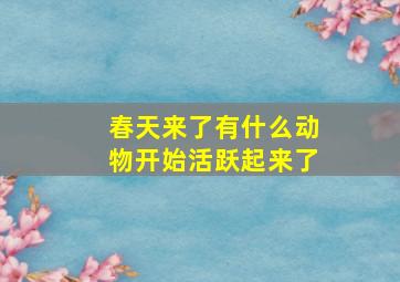 春天来了有什么动物开始活跃起来了