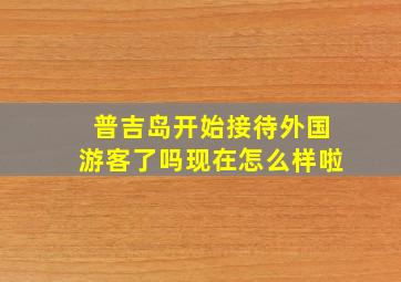 普吉岛开始接待外国游客了吗现在怎么样啦