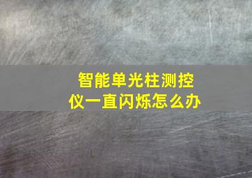 智能单光柱测控仪一直闪烁怎么办