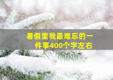 暑假里我最难忘的一件事400个字左右