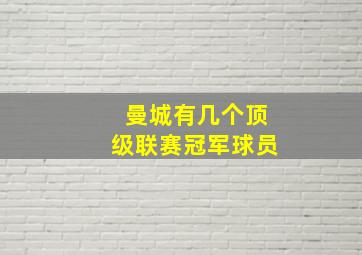 曼城有几个顶级联赛冠军球员