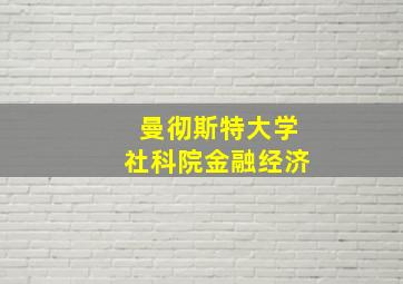 曼彻斯特大学社科院金融经济