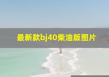 最新款bj40柴油版图片