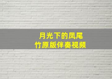 月光下的凤尾竹原版伴奏视频