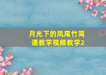 月光下的凤尾竹简谱教学视频教学2