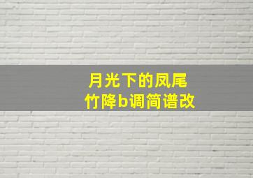 月光下的凤尾竹降b调简谱改