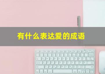 有什么表达爱的成语