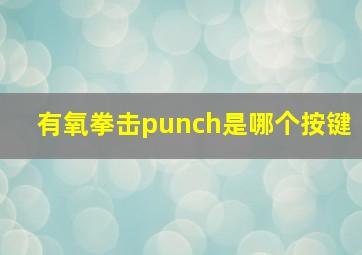 有氧拳击punch是哪个按键