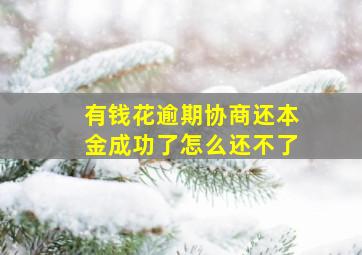 有钱花逾期协商还本金成功了怎么还不了