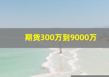 期货300万到9000万