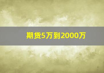 期货5万到2000万