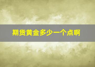 期货黄金多少一个点啊