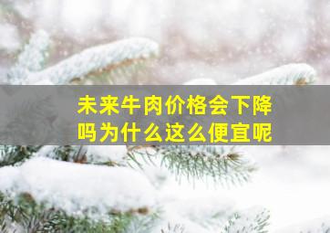 未来牛肉价格会下降吗为什么这么便宜呢