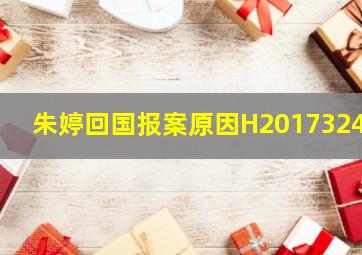 朱婷回国报案原因H20173249