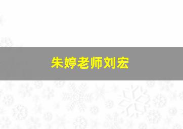 朱婷老师刘宏