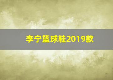 李宁篮球鞋2019款