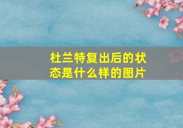 杜兰特复出后的状态是什么样的图片