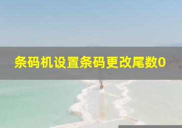 条码机设置条码更改尾数0