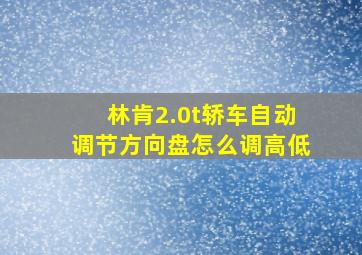 林肯2.0t轿车自动调节方向盘怎么调高低