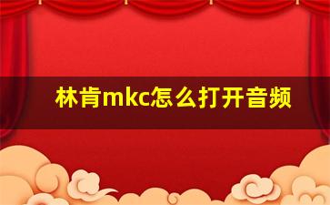 林肯mkc怎么打开音频