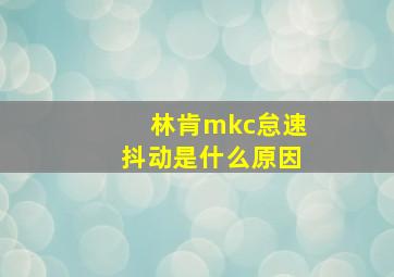 林肯mkc怠速抖动是什么原因