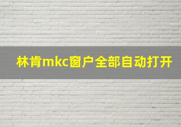 林肯mkc窗户全部自动打开