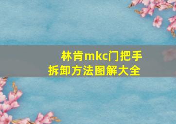 林肯mkc门把手拆卸方法图解大全