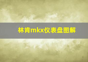 林肯mkx仪表盘图解