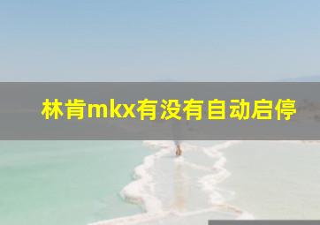 林肯mkx有没有自动启停