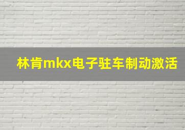 林肯mkx电子驻车制动激活