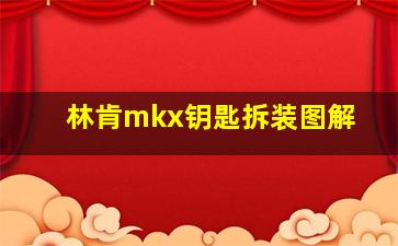 林肯mkx钥匙拆装图解