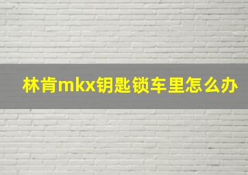 林肯mkx钥匙锁车里怎么办